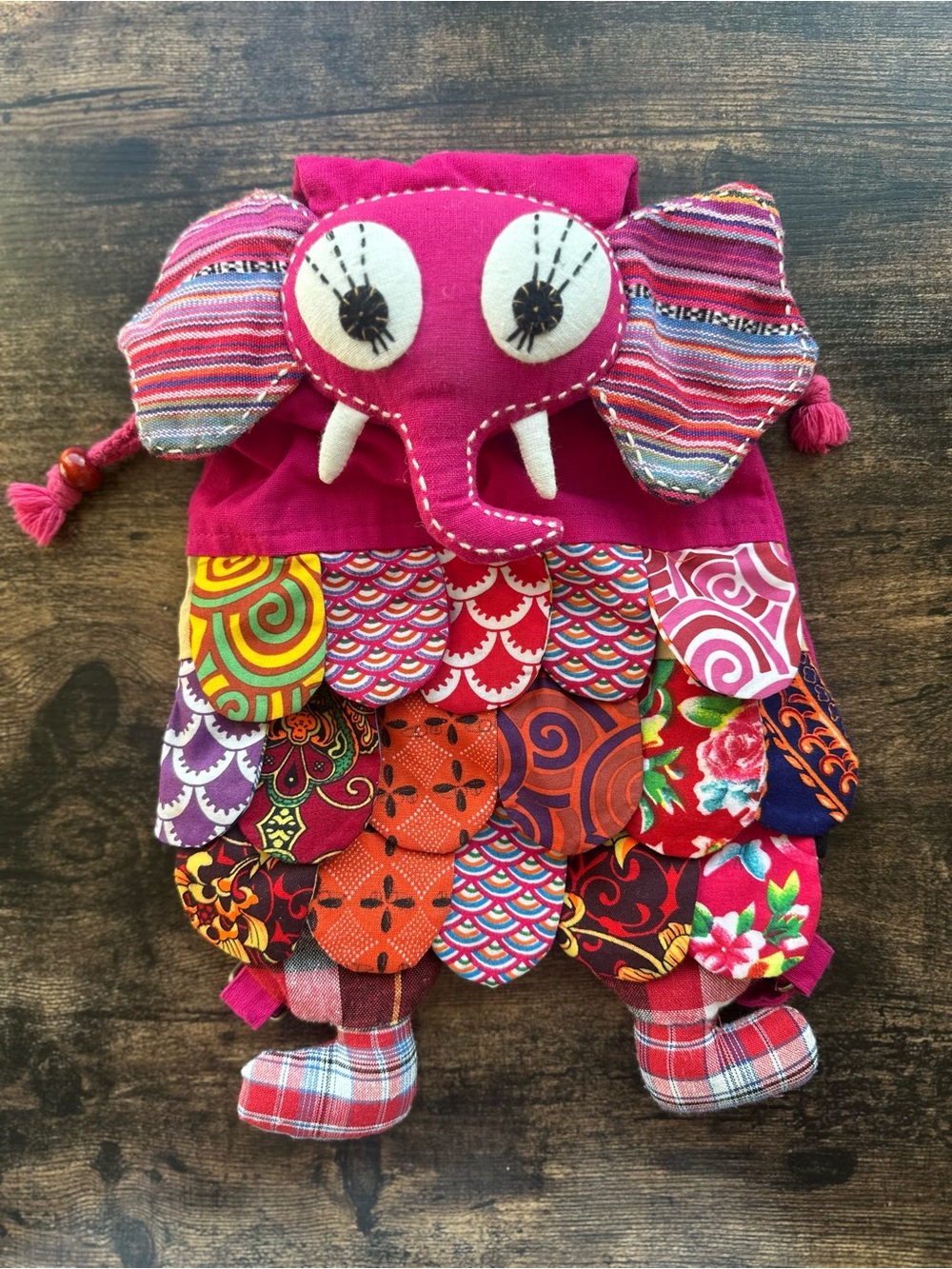 Elephant Patchwork Backpack - Picture 3 of 10